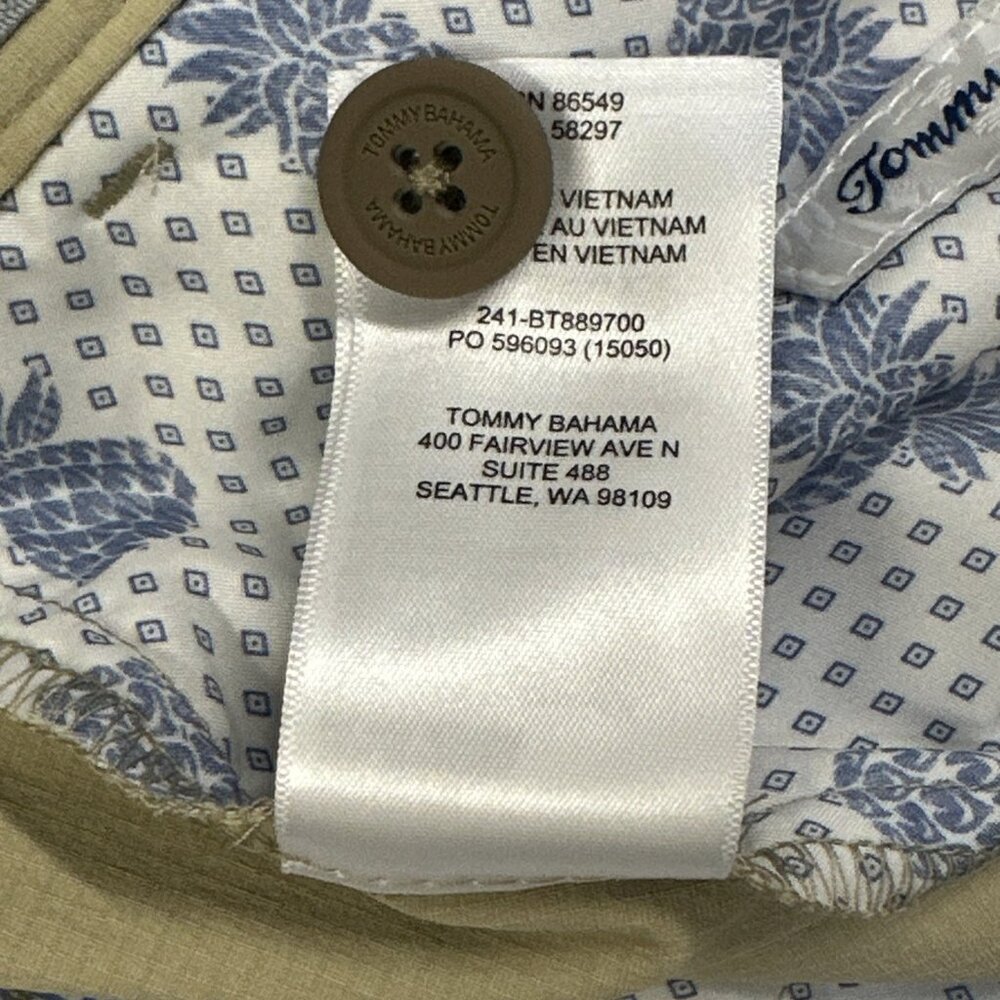 Tommy Bahama Men's Big & Tall Size 48RG Stone Khaki Chip Shot Performance Shorts - Picture 6 of 11